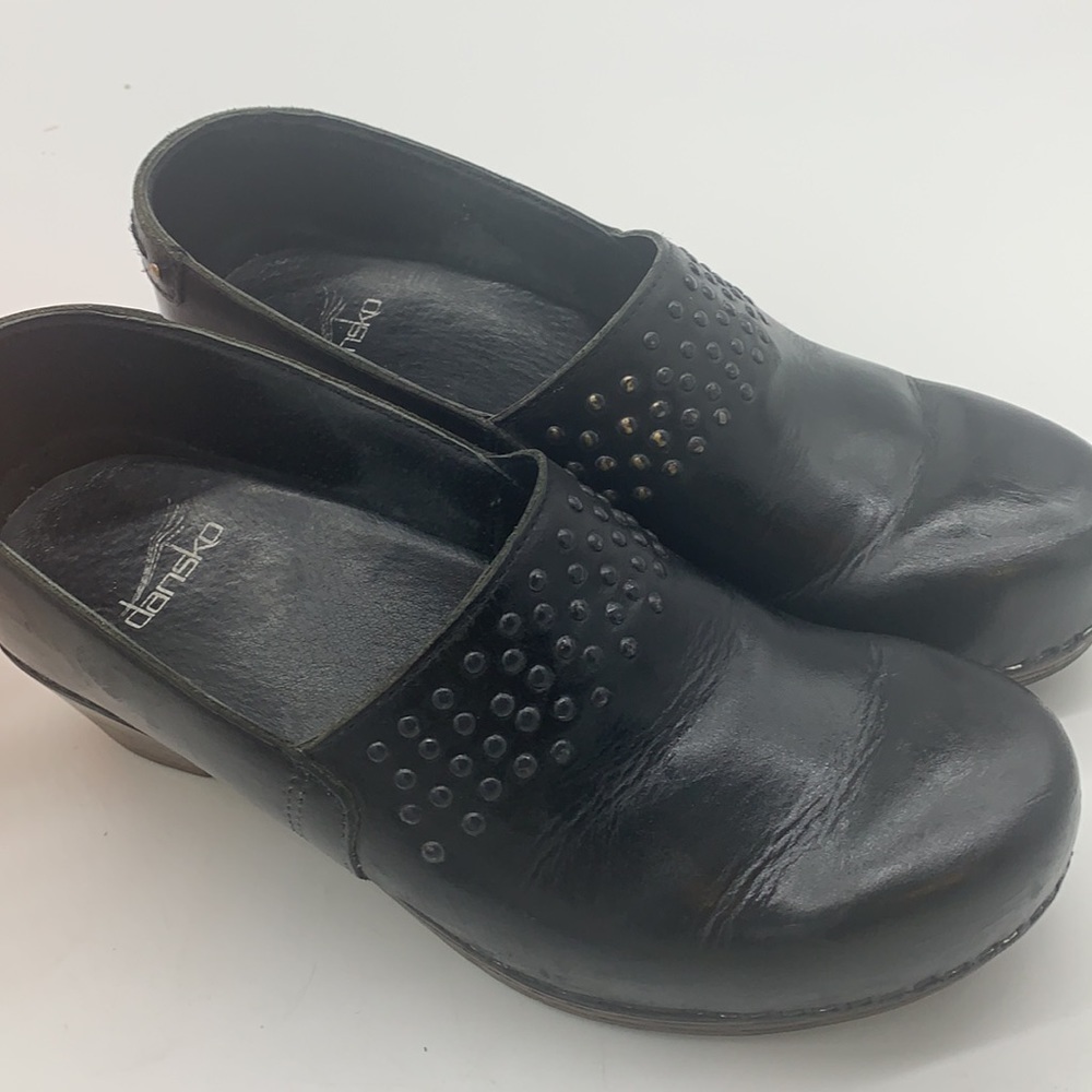 Dansko Black Studded Clogs Sz 38. DAN0207A - Picture 2 of 8